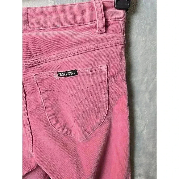 Rolla's Pants Ladies Pink Cordory East Coast Flare Size 28 IYKYK - Picture 7 of 16